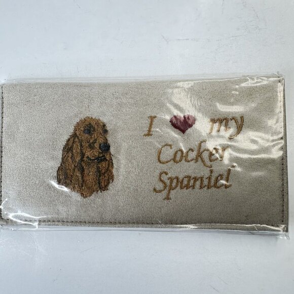 Gift Links Accessories - Gift Links I Love My Cocker Spaniel Dog Checkbook Cover 2006 #N44337 Faux Suede